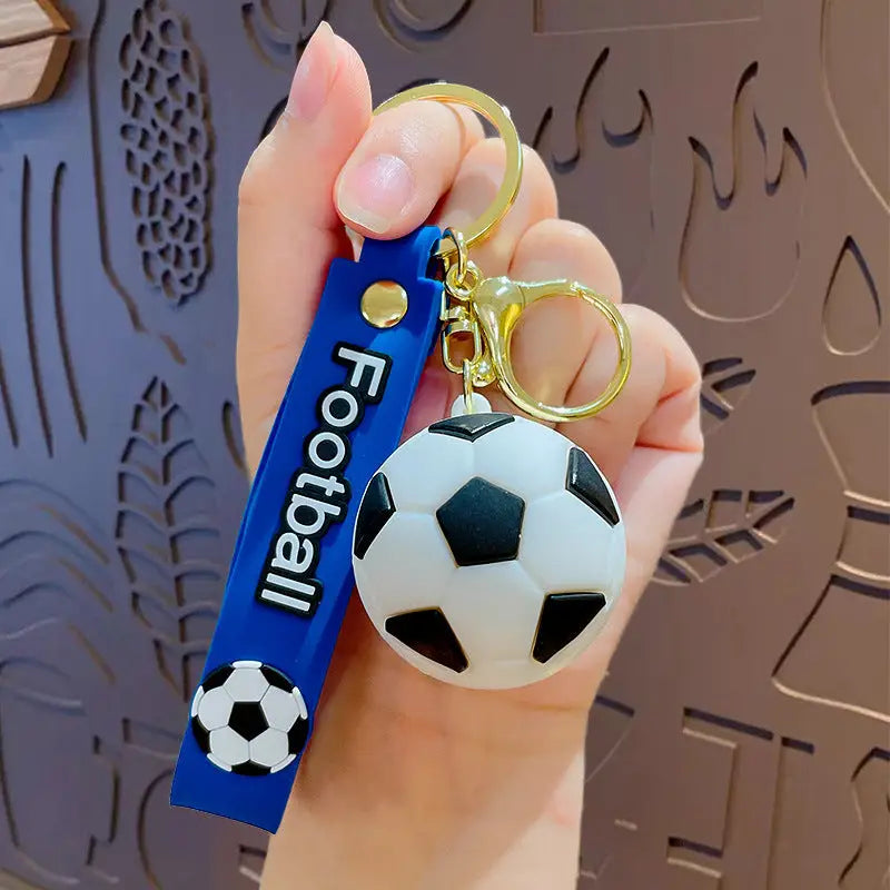 Creative Cartoon Ball Series Basketball Keychain Pendant Men's And Women's Schoolbags Ornaments Charge Hub X