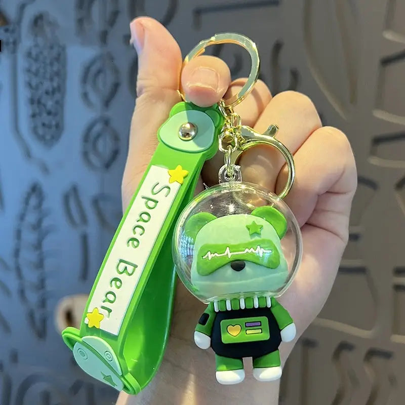 Creative Cartoon Cute Space Bear Keychain Charge Hub X