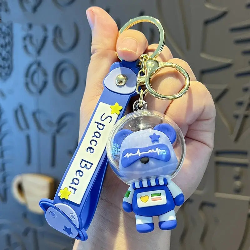 Creative Cartoon Cute Space Bear Keychain Charge Hub X