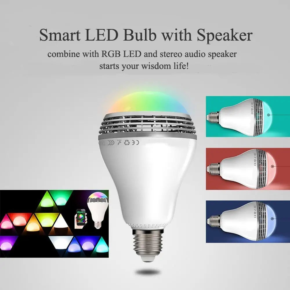 Creative Home LED Smart Bluetooth Speaker E27 Bulb Light Charge Hub X