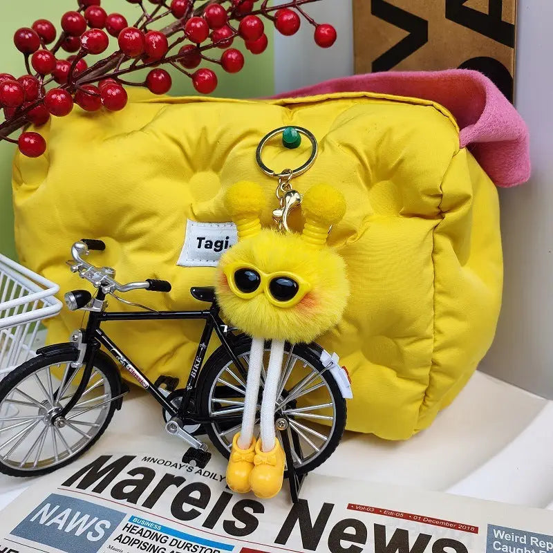 Creative Keychain Cute Three-dimensional Cartoon Doll Charge Hub X