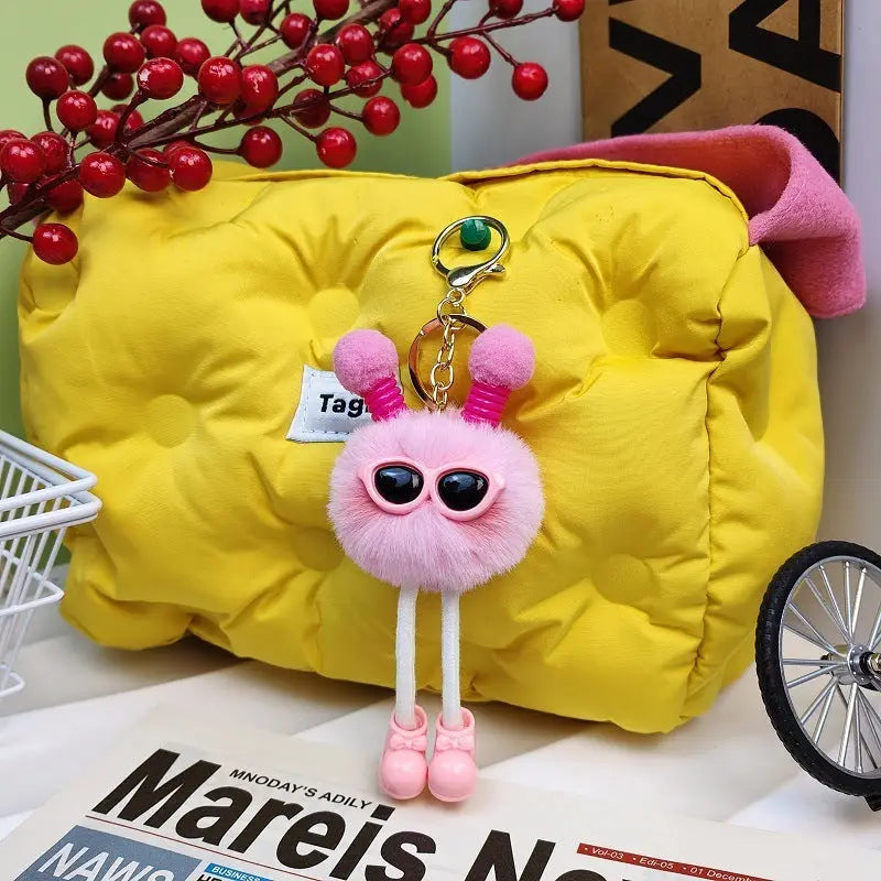 Creative Keychain Cute Three-dimensional Cartoon Doll Charge Hub X
