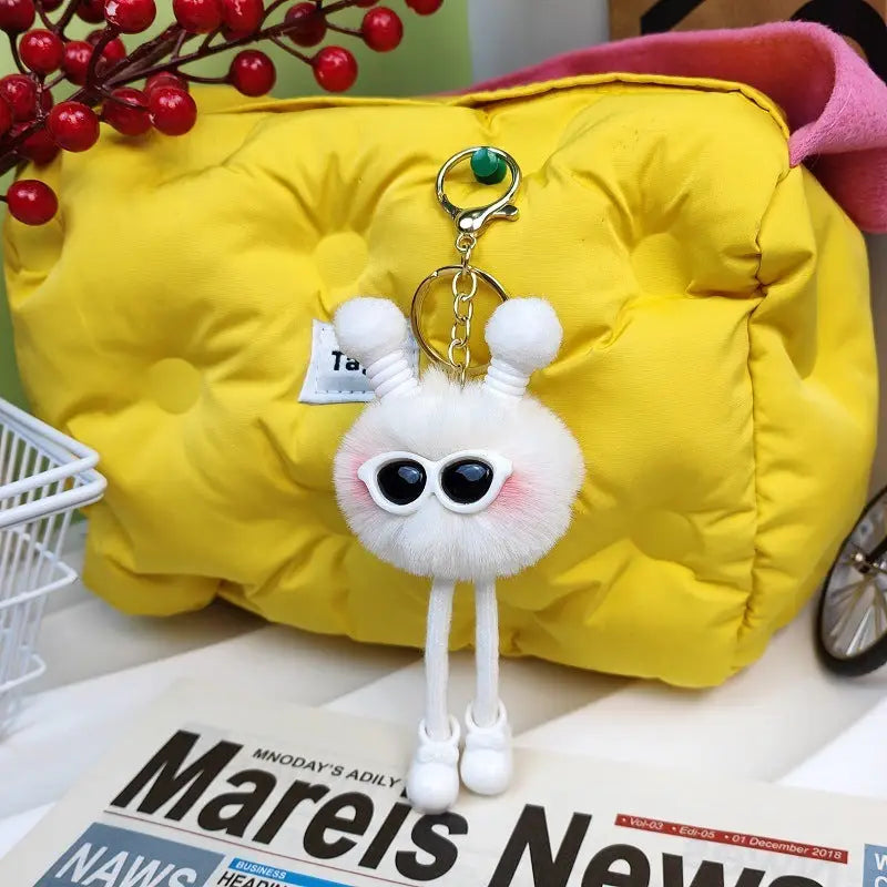 Creative Keychain Cute Three-dimensional Cartoon Doll Charge Hub X