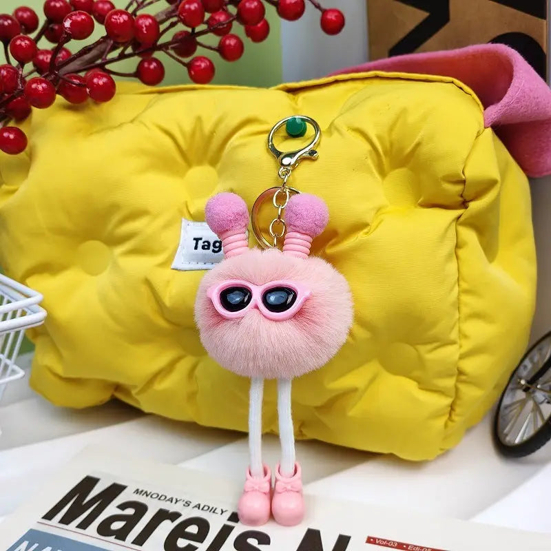 Creative Keychain Cute Three-dimensional Cartoon Doll Charge Hub X