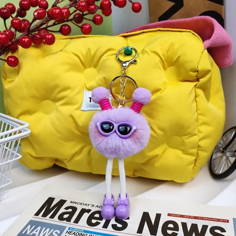 Creative Keychain Cute Three-dimensional Cartoon Doll Charge Hub X