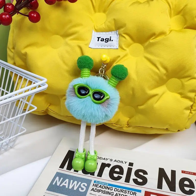 Creative Keychain Cute Three-dimensional Cartoon Doll Charge Hub X