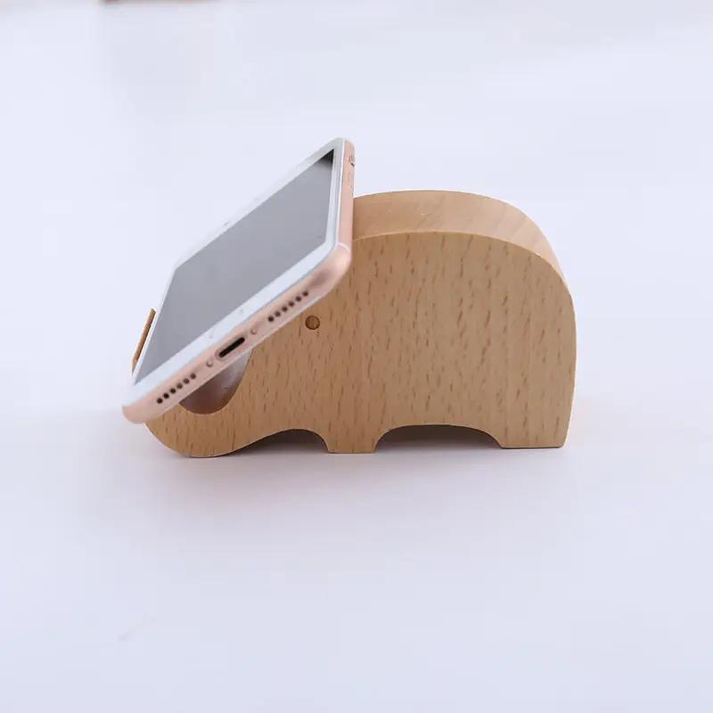 Creative  Mobile Phone Toma Back With Coin Beech Wood Lazy Phone Holder Custom Lettering Charge Hub X
