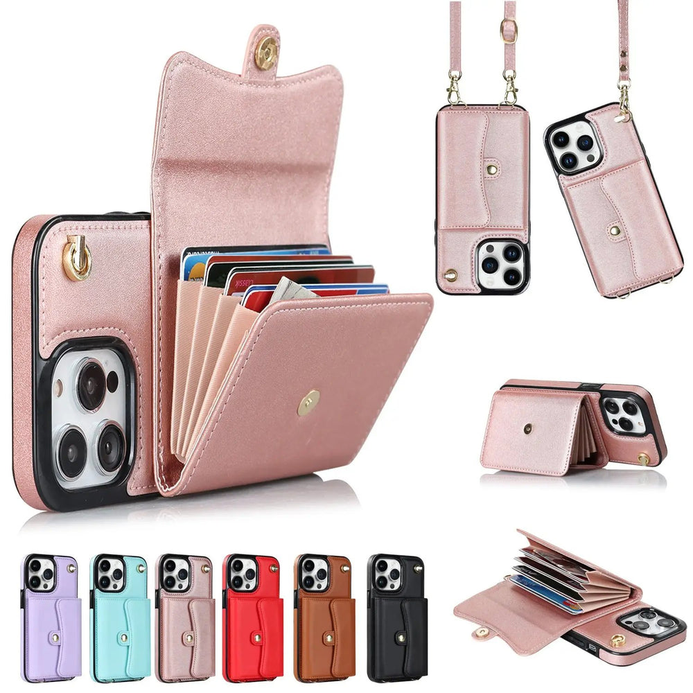 Crossbody Card Holder Phone Case Multi-function Card Holder Charge Hub X