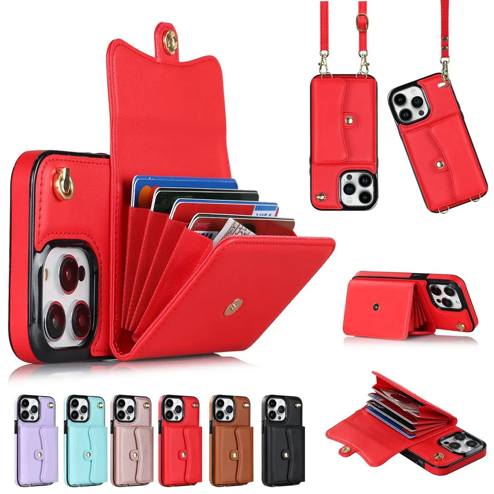 Crossbody Card Holder Phone Case Multi-function Card Holder Charge Hub X