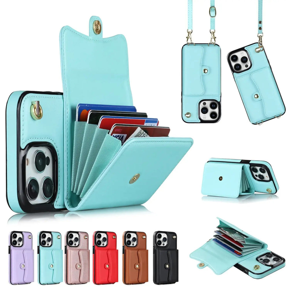 Crossbody Card Holder Phone Case Multi-function Card Holder Charge Hub X
