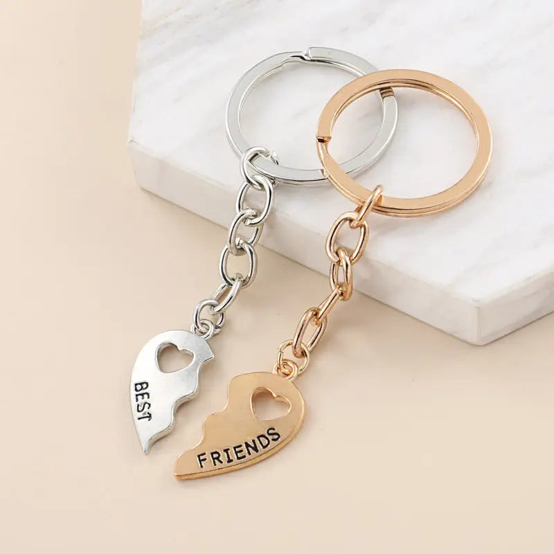 Crystal Love Puzzle Hollow Letters Accessories Geometric Simple Couple Keychain Charge Hub X