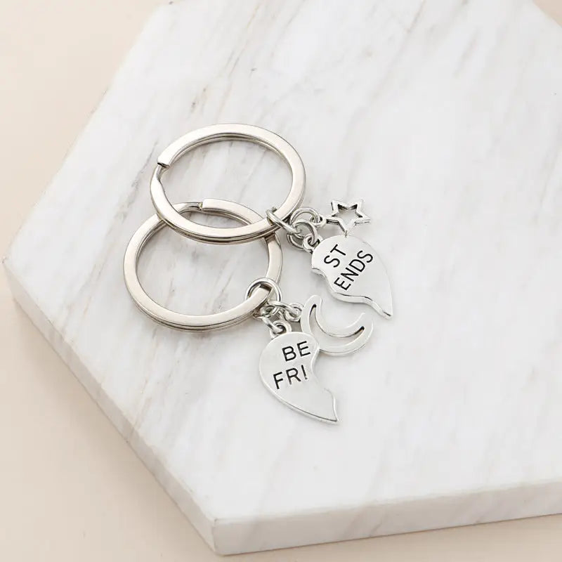 Crystal Love Puzzle Hollow Letters Accessories Geometric Simple Couple Keychain Charge Hub X