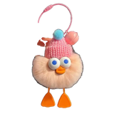 Cute Imitate Rex Rabbit Fur Little Duck Car Key Ring Pendant Charge Hub X