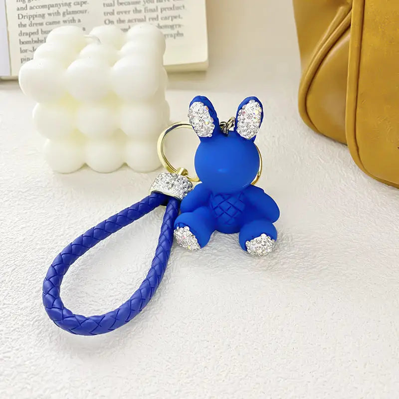 Cute Puppy Blue Key Exquisite Pendant With Keychain Charge Hub X