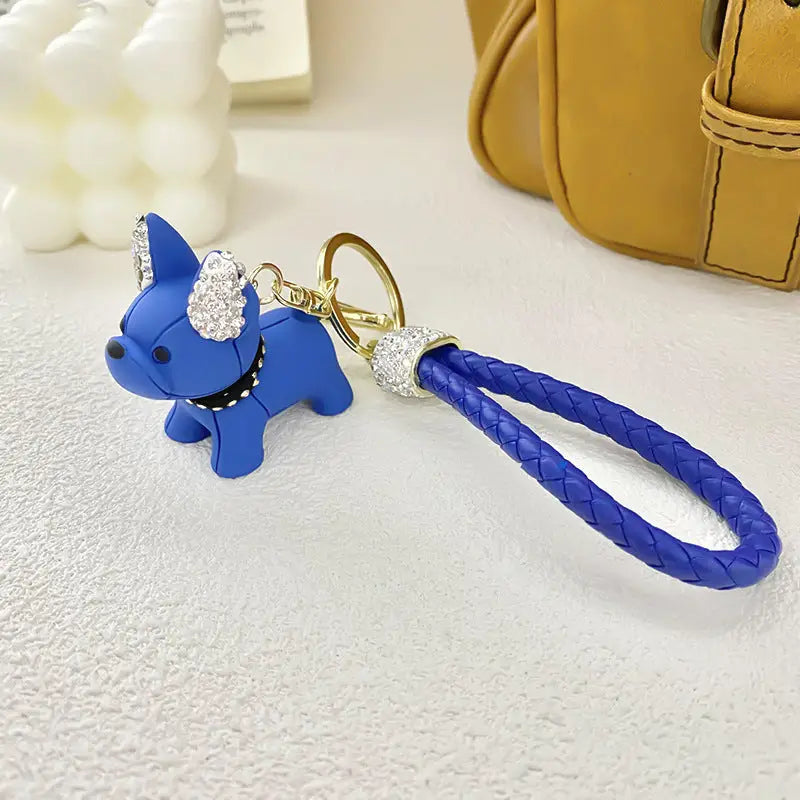 Cute Puppy Blue Key Exquisite Pendant With Keychain Charge Hub X