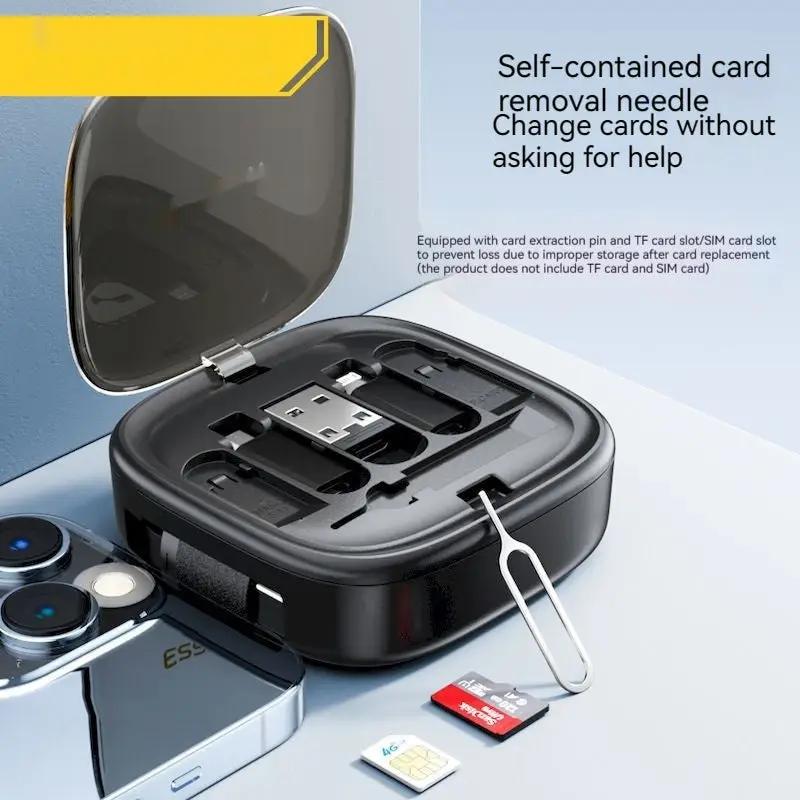 Data Cable Flexible Wire Storage 60W Fast Charging Multi-function Mobile Phone Charging Interface Box Charge Hub X