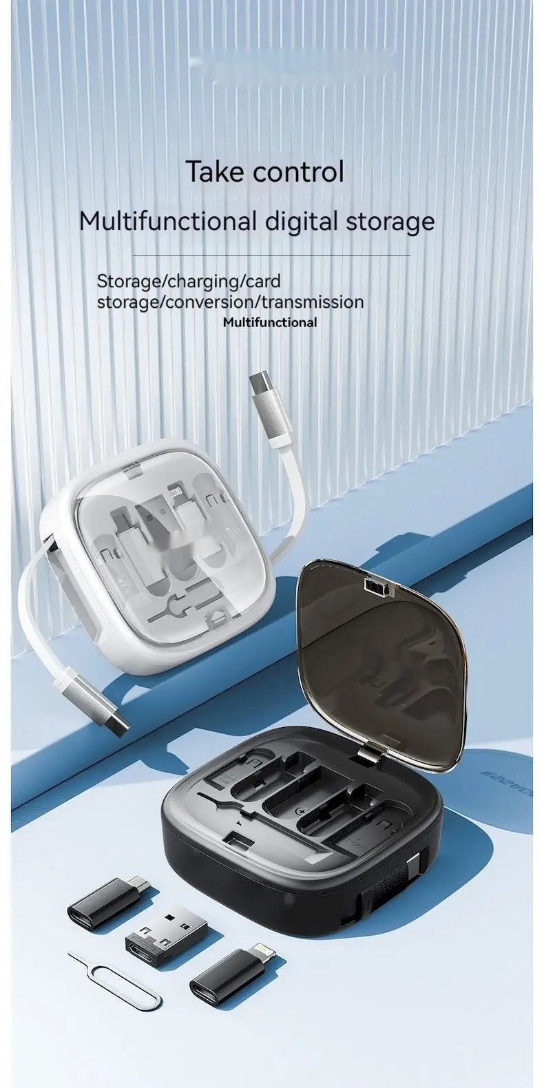 Data Cable Flexible Wire Storage 60W Fast Charging Multi-function Mobile Phone Charging Interface Box Charge Hub X