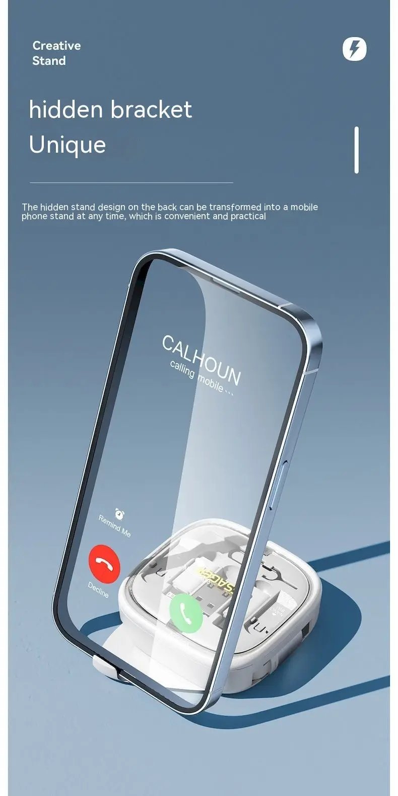 Data Cable Flexible Wire Storage 60W Fast Charging Multi-function Mobile Phone Charging Interface Box Charge Hub X