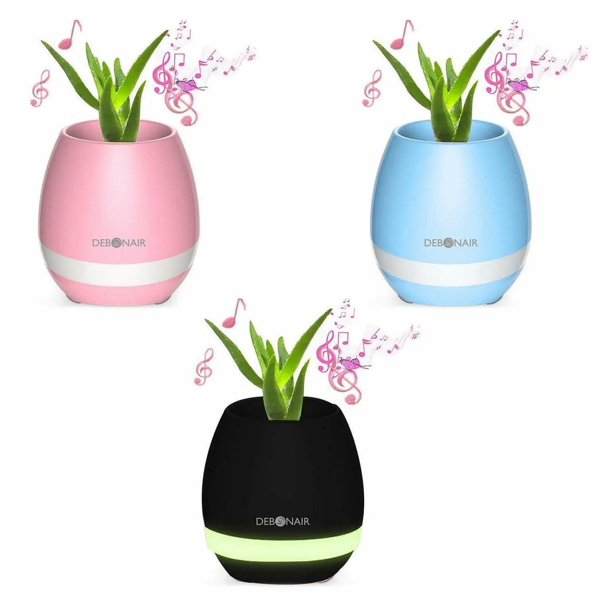 Debonair Music Flower Pot Bluetooth Speaker for Bedroom, Office & Living Room[Blue] Debonair