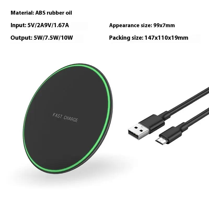 Desktop Phone Ultra-thin Round Wireless Charger Charge Hub X