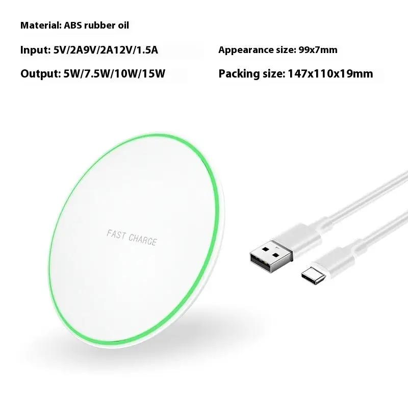 Desktop Phone Ultra-thin Round Wireless Charger Charge Hub X