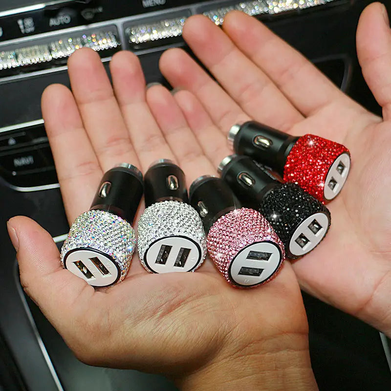 Diamond Style Car Charger For Cigarette Lighter Fast Charge Charge Hub X