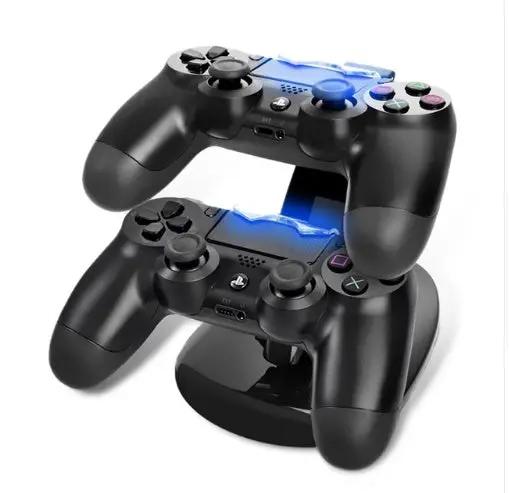 Dual USB Charging Dock for PS4 Controllers – Fast Charge Station with Cable for PlayStation 4 Charge Hub X