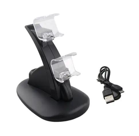 Dual USB Charging Dock for PS4 Controllers – Fast Charge Station with Cable for PlayStation 4 Charge Hub X