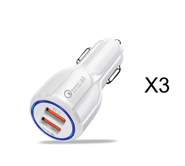 Dual USB Quick Charge Car Charger for Fast Charging Charge Hub X
