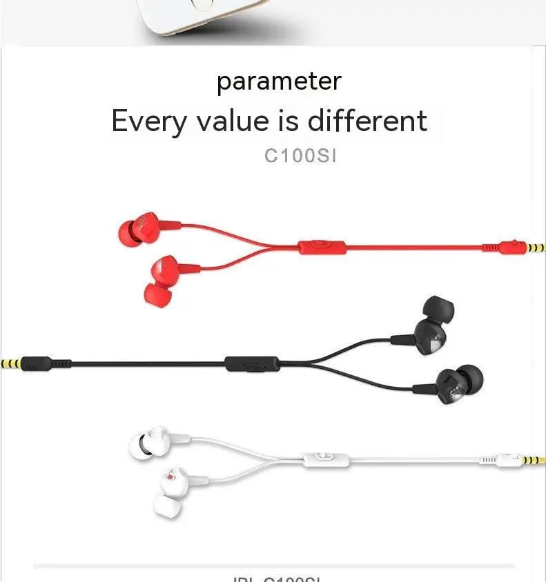 Earphone In-ear Dynamic Bass Boost Subwoofer Music Mobile Phone Earphone In-ear Wired Charge Hub X