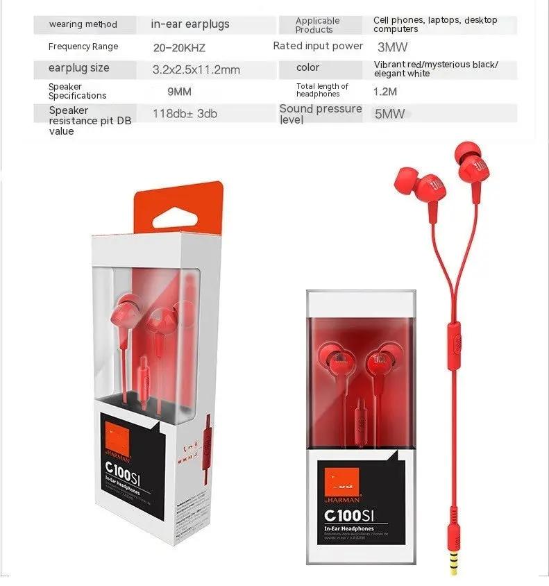 Earphone In-ear Dynamic Bass Boost Subwoofer Music Mobile Phone Earphone In-ear Wired Charge Hub X