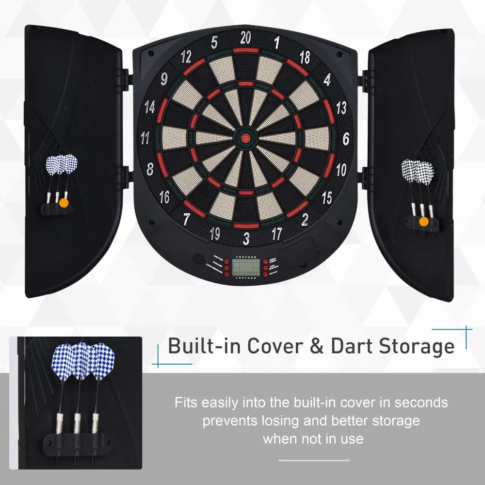 Electronic Dartboard Set 26 Games and 185 Variations with 6 Darts Unbranded