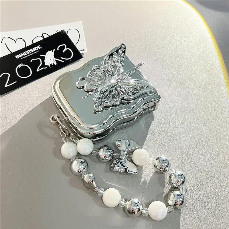 Electroplating Wave Edge Folding Soft Shell Three-dimensional Butterfly Bracket Charge Hub X