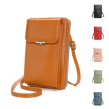 Fashion Large Capacity Mobile Phone Bags Women Small Zipper Crossbody Shoulder Bag Long Wallet Charge Hub X