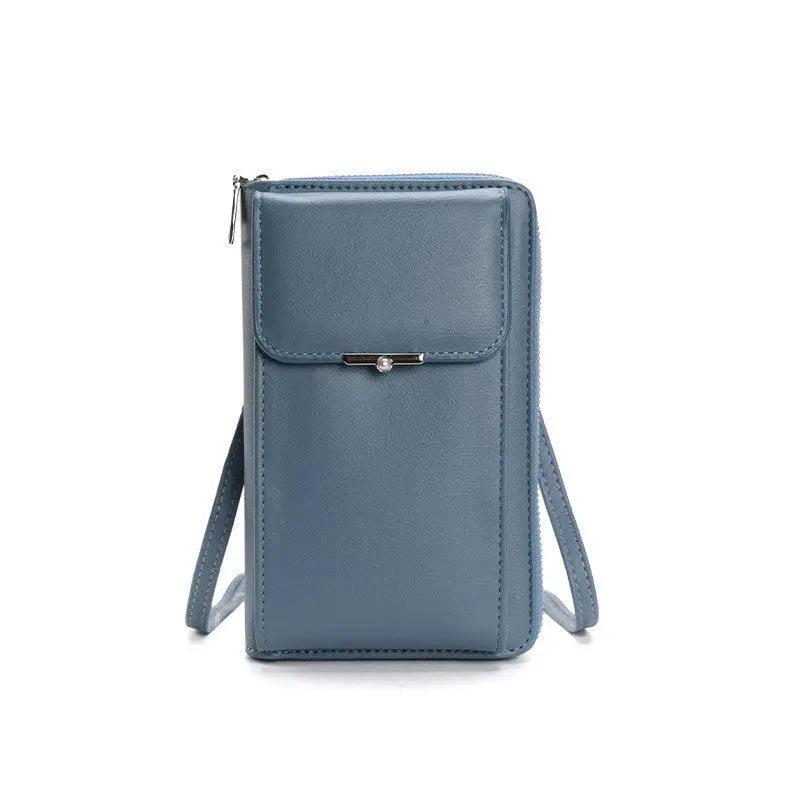Fashion Large Capacity Mobile Phone Bags Women Small Zipper Crossbody Shoulder Bag Long Wallet Charge Hub X