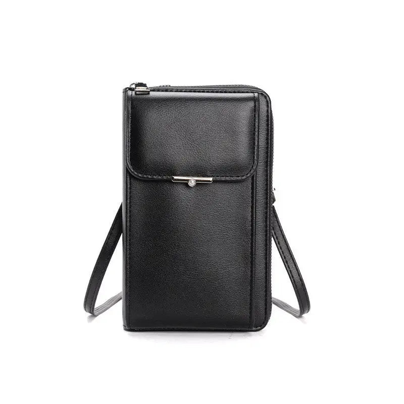 Fashion Large Capacity Mobile Phone Bags Women Small Zipper Crossbody Shoulder Bag Long Wallet Charge Hub X
