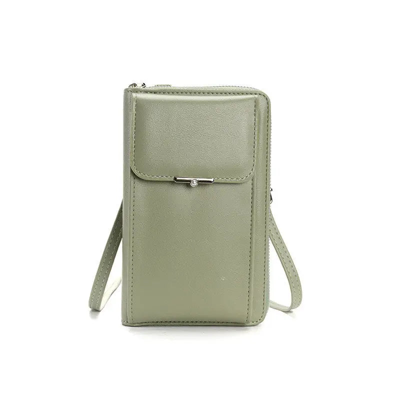 Fashion Large Capacity Mobile Phone Bags Women Small Zipper Crossbody Shoulder Bag Long Wallet Charge Hub X