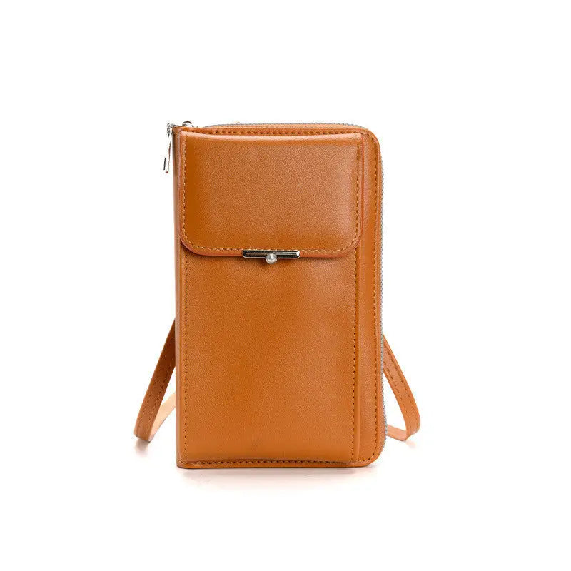 Fashion Large Capacity Mobile Phone Bags Women Small Zipper Crossbody Shoulder Bag Long Wallet Charge Hub X