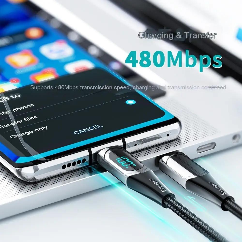 Fast Charge 100W Dual Type-c Super Fast Charge Data Cable Charge Hub X