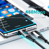 Fast Charge 100W Dual Type-c Super Fast Charge Data Cable Charge Hub X