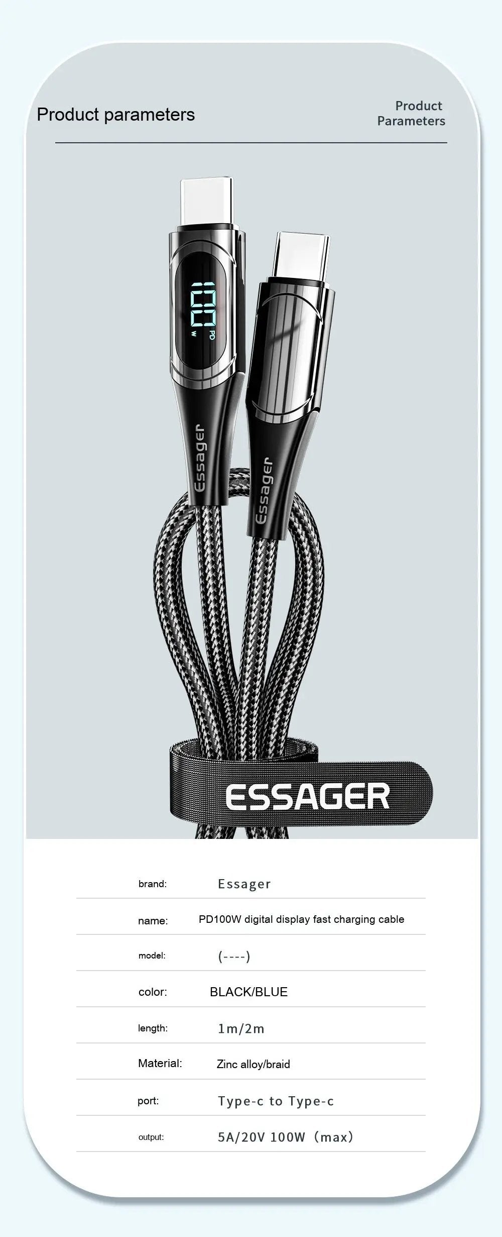 Fast Charge 100W Dual Type-c Super Fast Charge Data Cable Charge Hub X