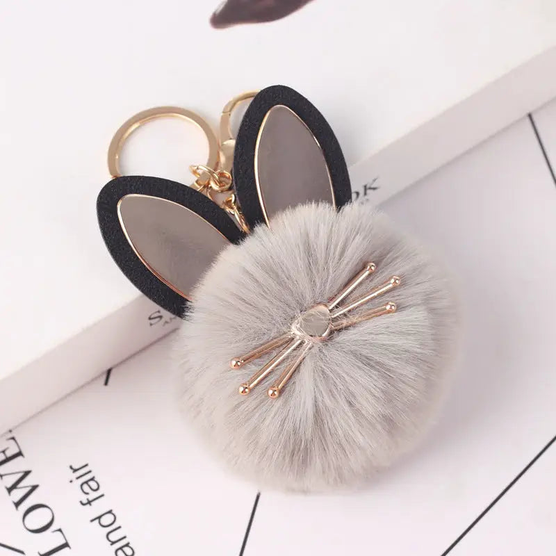 Faux Fur Ball Ladies Bag Key Chain Car Pendant Charge Hub X