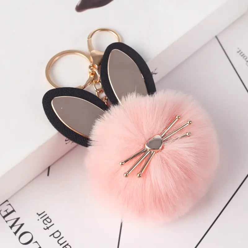 Faux Fur Ball Ladies Bag Key Chain Car Pendant Charge Hub X