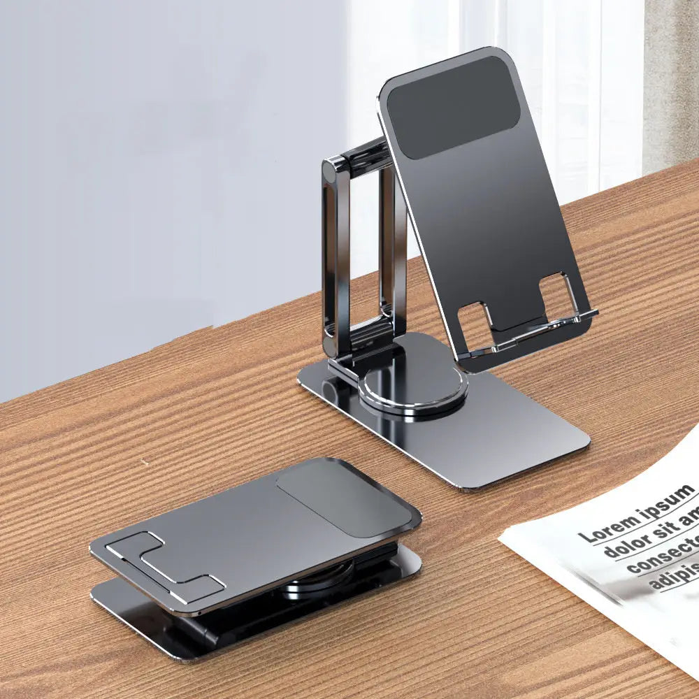 Foldable Aluminum Alloy Rotating Mobile Phone Stand – Desktop Holder Bracket Charge Hub X