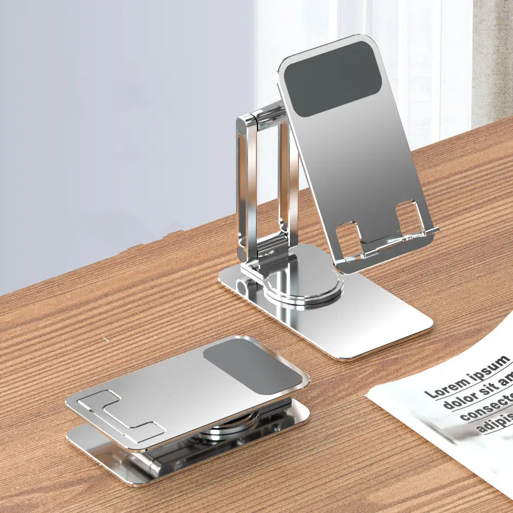 Foldable Aluminum Alloy Rotating Mobile Phone Stand – Desktop Holder Bracket Charge Hub X