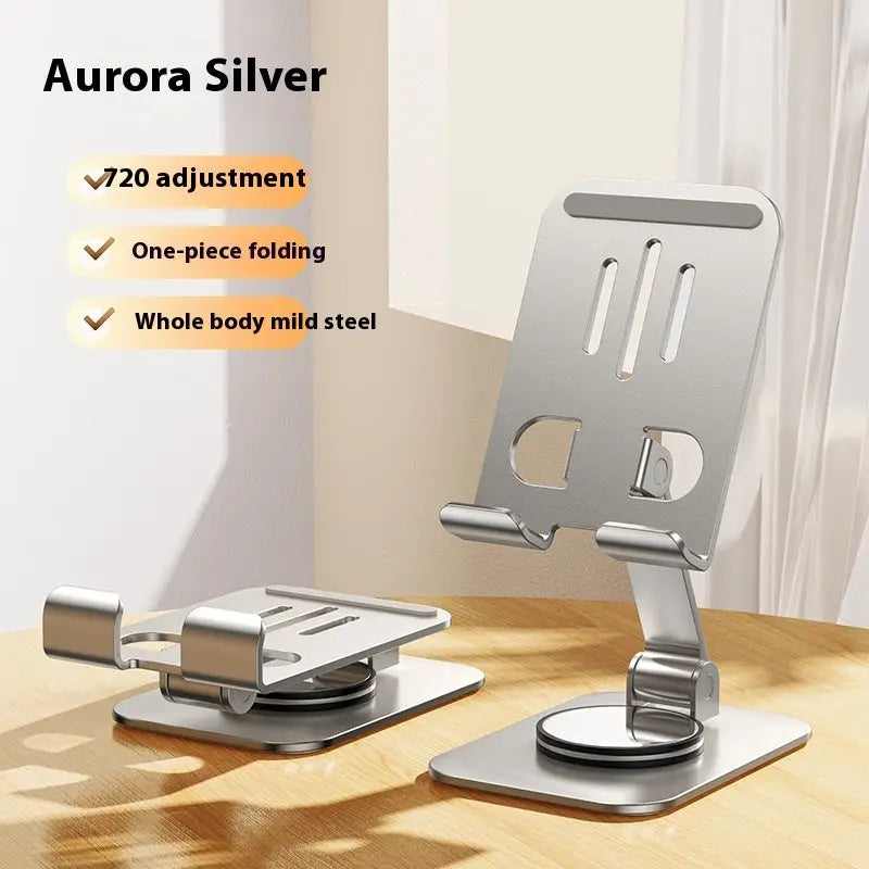 Foldable Aluminum Alloy Rotating Mobile Phone Stand – Desktop Holder Bracket Charge Hub X