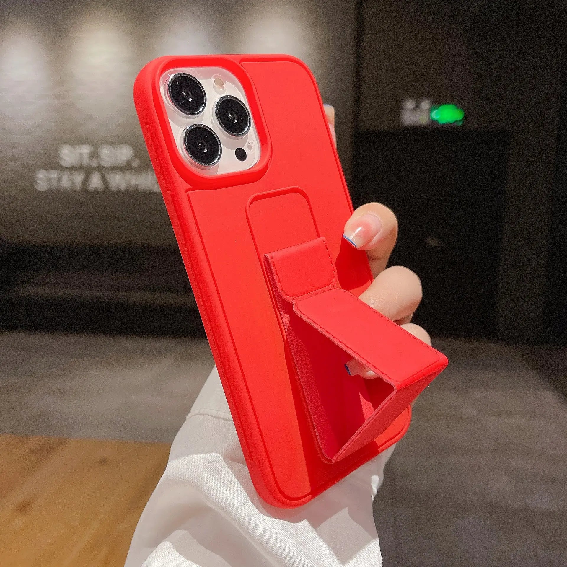 Foldable Shockproof Phone Case with Kickstand – Drop Resistant Protective Cover Charge Hub X