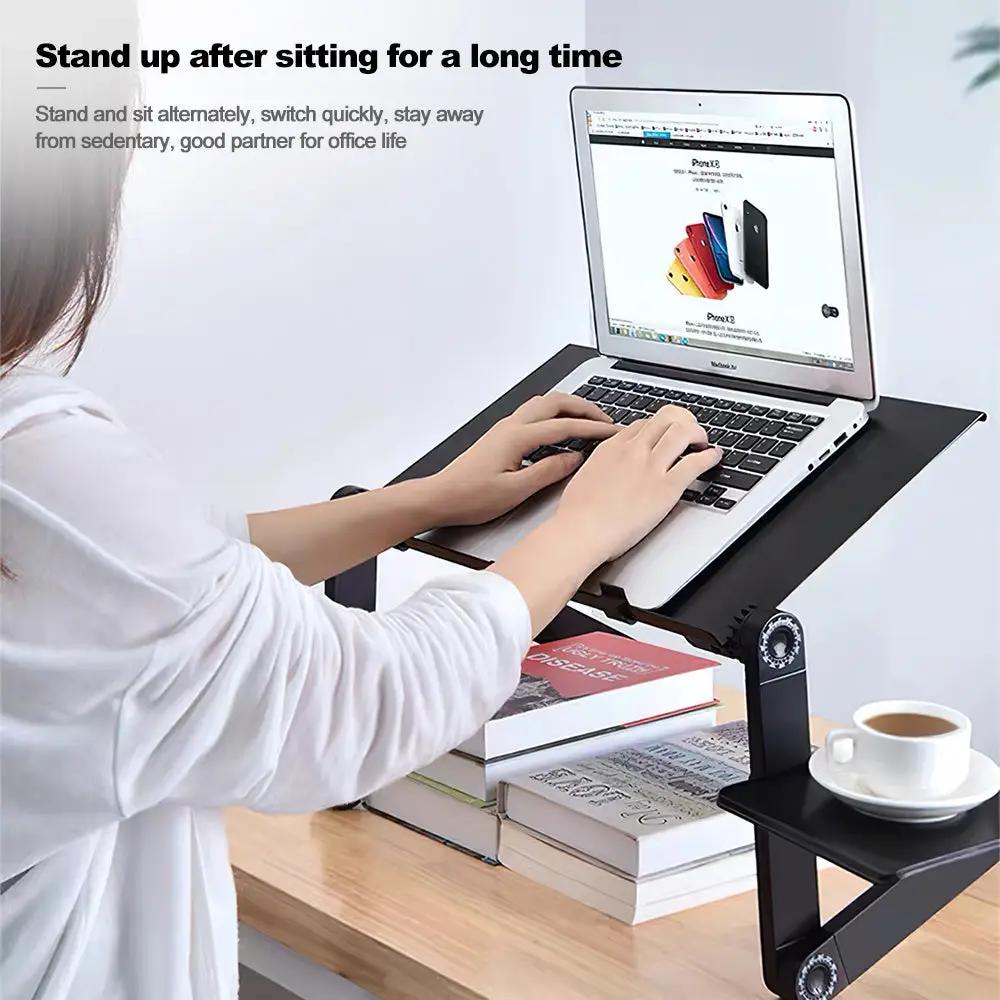 Folding Desk Retractable Adjustable Study Desk In Bed Aluminum Alloy Notebook Computer Bracket Lazy Desk Charge Hub X