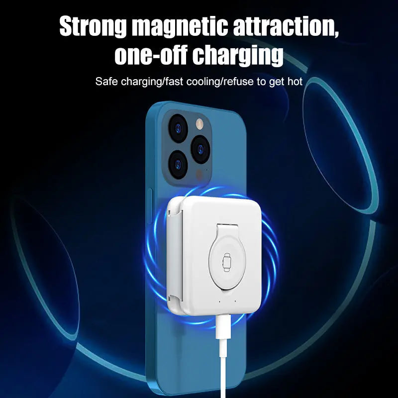 Folding Magnetic Suction Wireless Charger 3-in-1 Charge Hub X