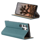 Galaxy S24 Ultra Case Litchi Leather Phone Case Charge Hub X